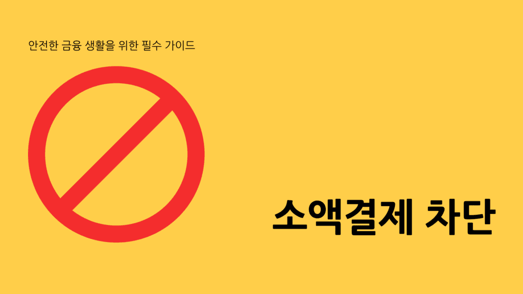 소액결제 차단